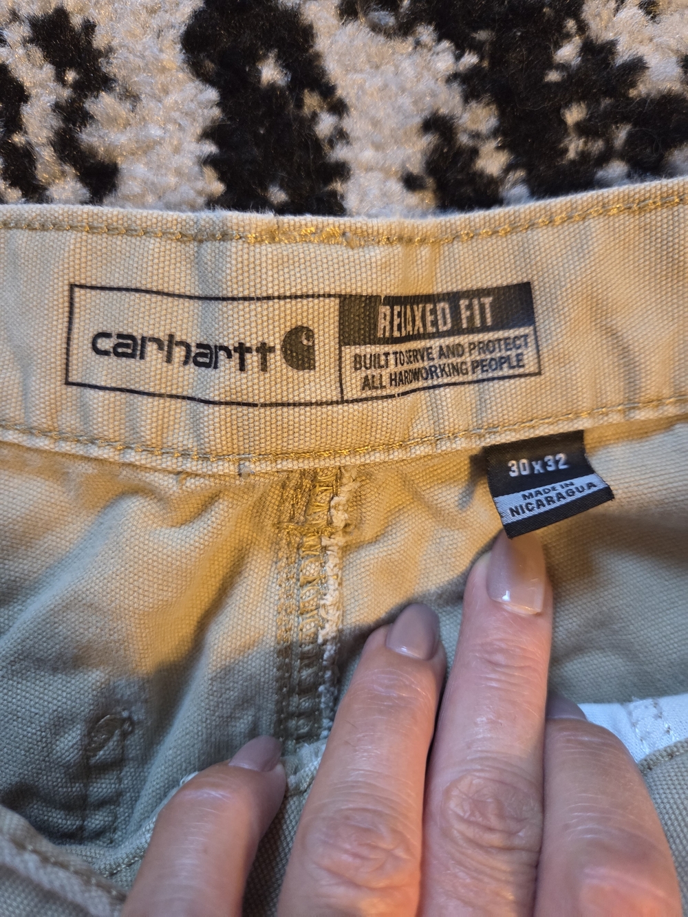 Carhartt Men's Light Tan Straight Leg Work Pants - Picture 4 of 6
